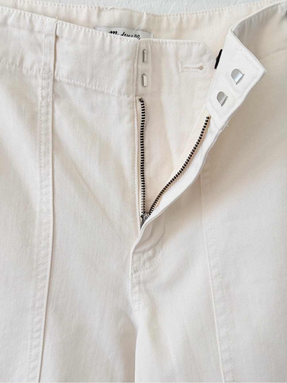 Madewell Off-White Straight Leg Trousers - Picture 5 of 7